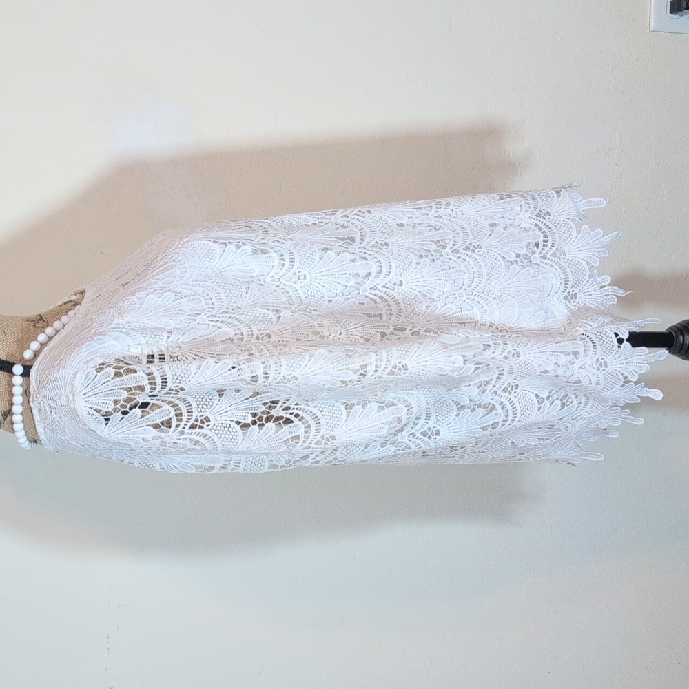 Adiva White Lace Blouse Size 1X - Picture 2 of 9